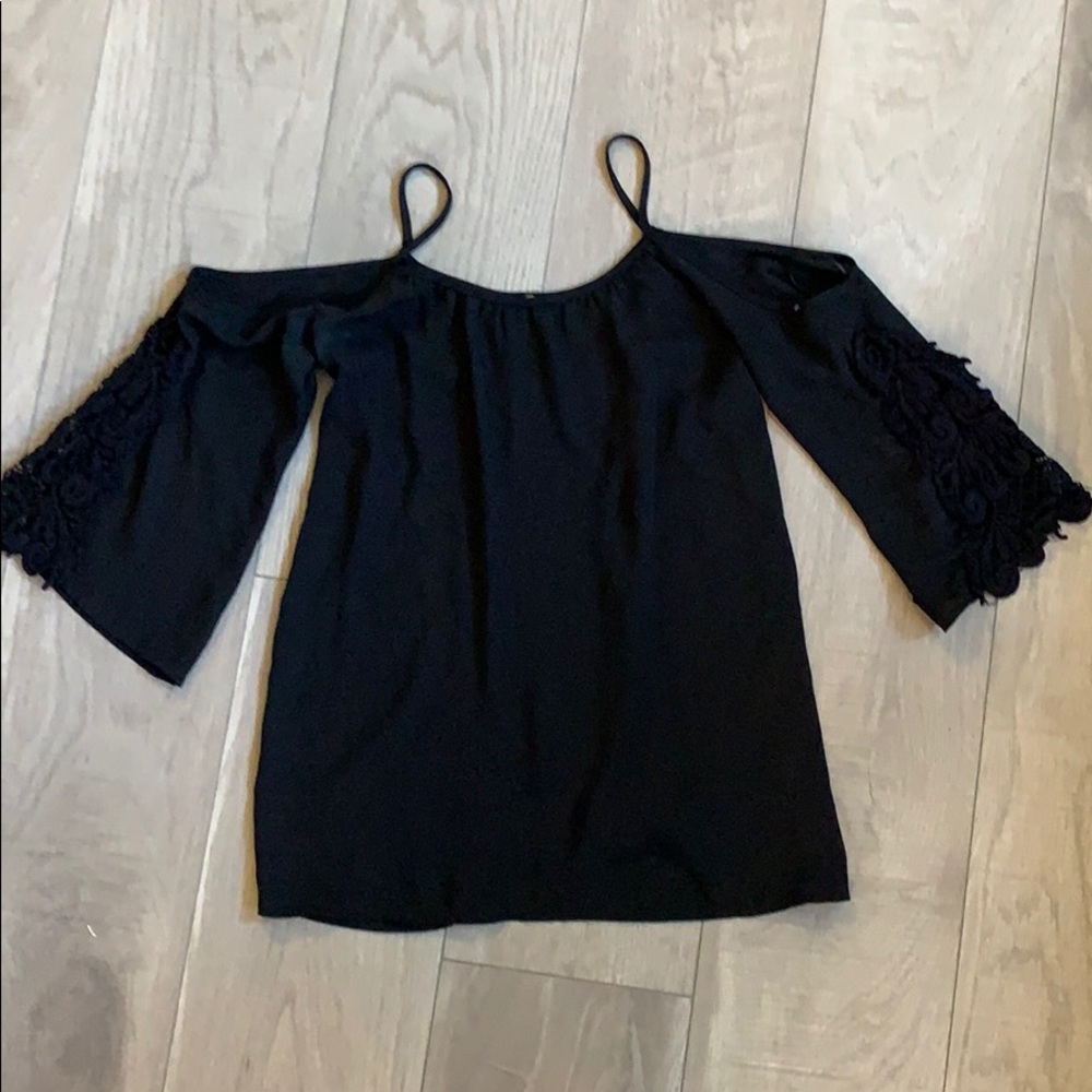 Black off the shoulder top